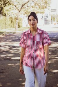 Foto do produto Camisa Listrada Vermelha