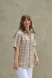 Foto do produto Camisa Grid Bege