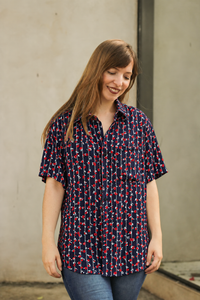 Foto do produto Camisa Jardim Azul