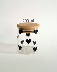 Pote Hermético 200ml Coração Preto