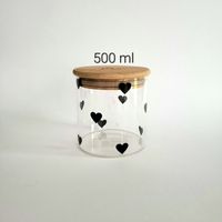Pote Hermético 500ml Coração Preto