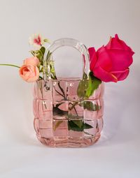 VASO VIDRO BOLSA 22X15X8CM
