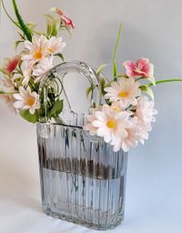 VASO VIDRO BOLSA 22X15X8CM