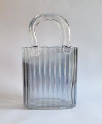VASO VIDRO BOLSA 22X15X8CM