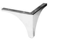 Foto do produto Pé De Sofá Cromado Curve 12cm Pé Asa Delta Aluminio