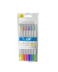 Foto do produto CANETA MARCADOR GRAF HIGHLINE 2 PONTAS EST C/6 CORES NEON