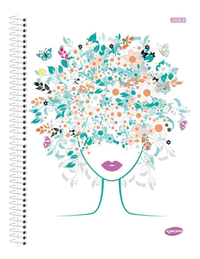 Foto do produto CADERNO UNIVERSITÁRIO KBOM FEMININO 10 MATÉRIAS 200 FOLHAS PCT C/4