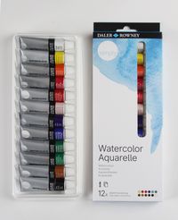 Foto do produto Kit Aquarela Daler Rowney Simply 12 Cores 12ml – Tinta Aquarela em Tubo