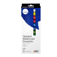 Foto do produto Kit Gouache Aquarela Opaca Daler Rowney Simply – 12 Cores 12ml – Pintura Artística