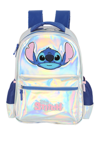 Foto do produto MOCHILA PRATA HOLOGRÁFICO STITCH - LUXCEL