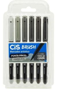 Foto do produto MARCADOR CIS BRUSH EST C/6 TONS CINZAS