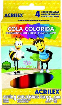 Foto do produto COLA COLORIDA 23G 4CORES ACRILEX
