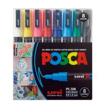 Foto do produto Estojo Caneta Uni Posca Pc-3m 8 Cores