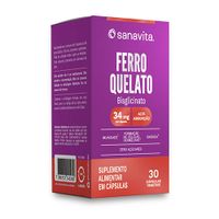Foto do produto Ferro Quelato Sanavita 30 Cápsulas