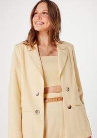 Foto do produto Blazer Feminino Reto Alongado Em Linho