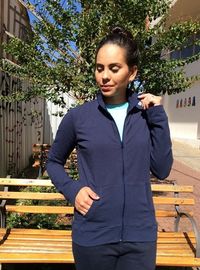 Foto do produto Jaqueta Feminina Em Moletom Com Bolsos Laterais (6375)