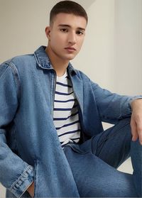 Foto do produto Jaqueta Jeans Masculina Marmorizada