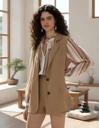 Foto do produto Colete Alongado Em Viscolinho Feminino