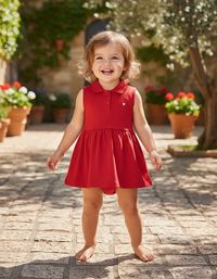 Foto do produto Body Vestido Bebê Menina Gola Polo