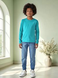 Foto do produto Camiseta Manga Longa Infantil Menino Em Malha De Algodão