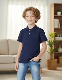 Foto do produto Camisa Polo Básica Menino De Algodão Com Bordado