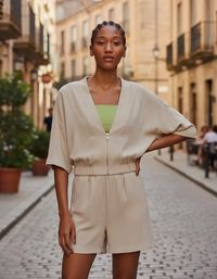 Foto do produto Jaqueta Feminina Bomber Em Tecido De Viscose