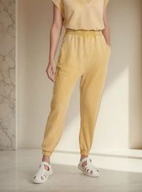 Foto do produto Calça Em Moletom Feminina Cintura Alta Jogger Marmorizada