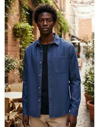 Foto do produto Camisa Masculina Manga Longa Em Jeans