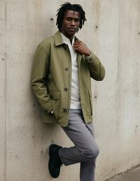 Foto do produto Parka Masculina Reta Em Sarja