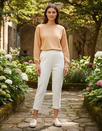 Foto do produto Calça Feminina Carrot Em Moletom Peluciado