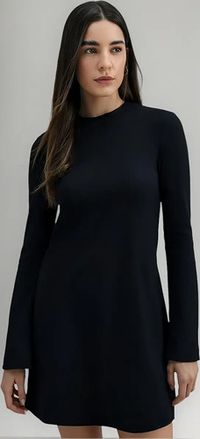 Foto do produto Vestido Hering Curto Manga Longa Canelado Feminino