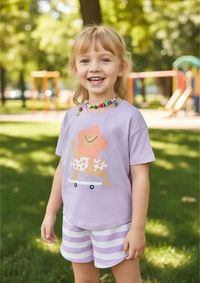 Foto do produto Conjunto Curto Infantil Menina Toddler Estampado