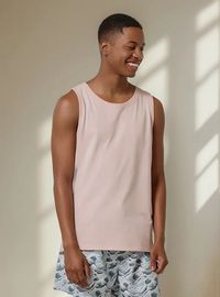 Foto do produto Regata Básica Masculina Em Malha De Algodão