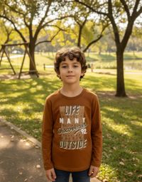 Foto do produto Camiseta Manga Longa Com Estampa Infantil Menino