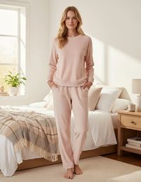 Foto do produto Pijama Feminino Longo Em Malha Plush