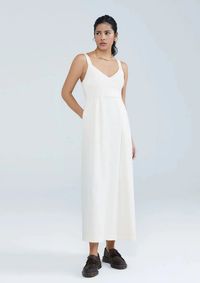 Foto do produto Vestido Midi Evasê Com Linho