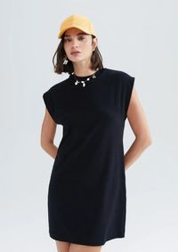 Foto do produto Vestido Curto Muscle Em Ribana Preto M
