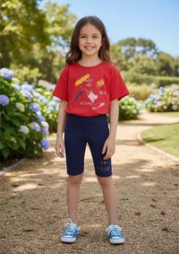 Foto do produto Bermuda Infantil Menina Ciclista Estampada