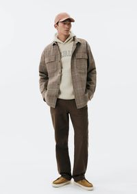 Foto do produto Jaqueta Masculina Overshirt Em Fio Tinto