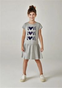 Foto do produto Vestido Curto Infantil Menina Com Babado