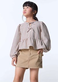 Foto do produto Shorts Saia Infantil Menina Regular Em Sarja