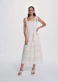 Foto do produto Vestido Midi Em Tecido Fio Tinto