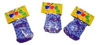Foto do produto Kit Com 3 Meias Bebê  Azul/violeta 0 A 6 Meses