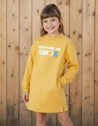 Foto do produto Vestido Infantil Manga Longa Com Estampa Em Moletom