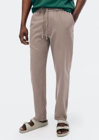 Foto do produto Calça Masculina Reta Com Linho