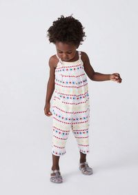 Foto do produto Macaquinho Infantil Menina Estampado Toddler Em Viscose