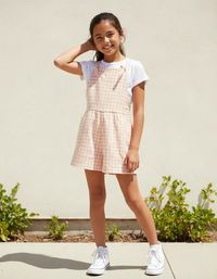 Foto do produto Jardineira Infantil Em Tecido De Linho E Viscose