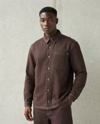 Foto do produto Camisa Masculina Manga Longa Em Sarja Costura Contrastante