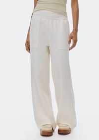 Foto do produto Calça Feminina Wide Leg Com Linho