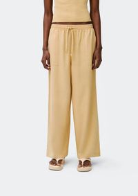 Foto do produto Calça Feminina Reta Com Linho E Cintura Alta